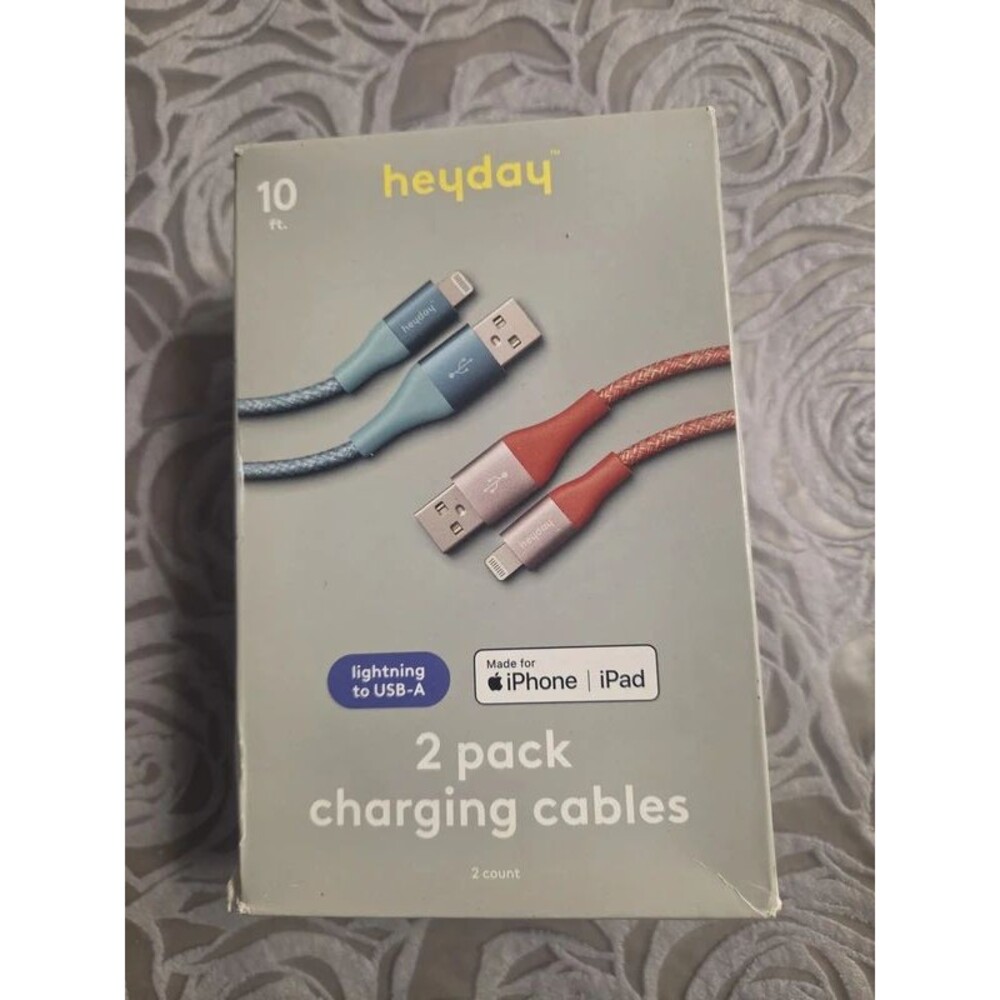 USB-A to Lightning Braided Cable - 2pk